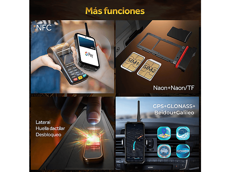 OUKITEL WP61PLUS — Smartphone, 512 GB, 12 GB RAM, 20000 mAh, negro