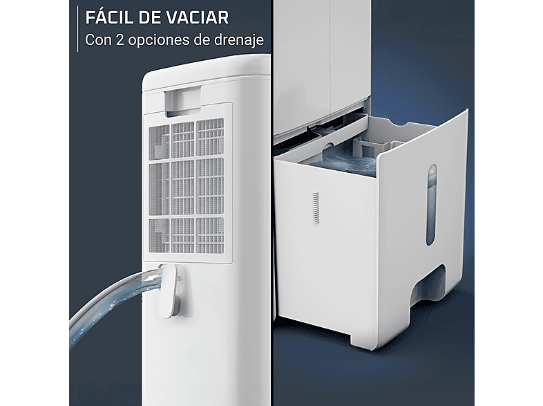 ROWENTA Extreme Dry Compact DH5250 — Deshumidificador, 14L/día, Superficie 40m², Silencioso, Blanco