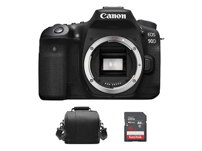 CANON 90D + Bolsa + 16GB SD — Cámara digital, Negro, 32,5 megapixel, 4K 3840p