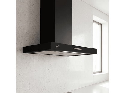 CATA SYGMA 7010 BK — Campana decorativa, 4 velocidades, 802 m³/h, 70 cm, Negro