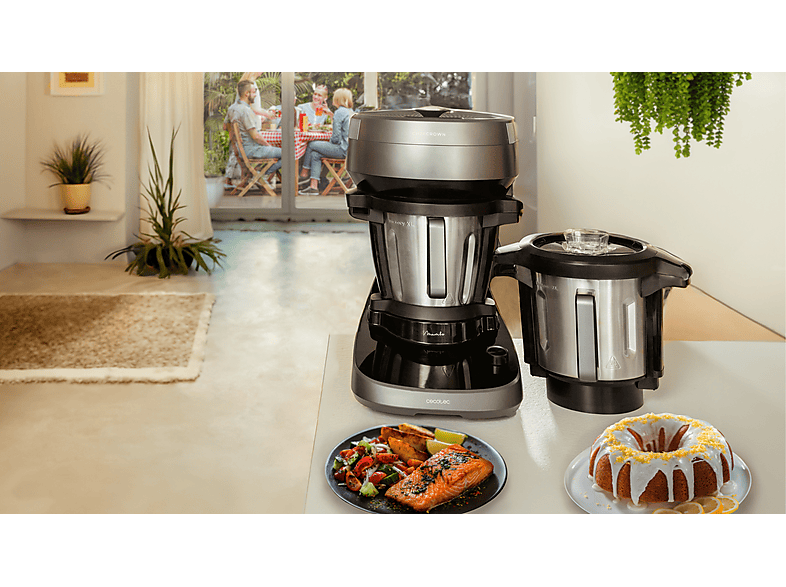 CECOTEC Mambo CooKing Total Gourmet — Robot de cocina, 2200W, Dispensador, Autolimpieza, Inox