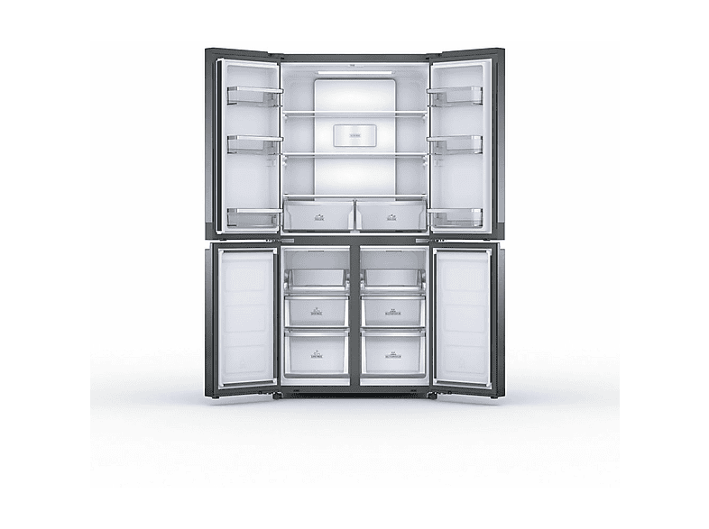 HOTPOINT HAQ9 E2L EF — Frigorífico Multipuerta, Altura 197,6 mm, Grey, No Frost, Dinámico (con ventilador)
