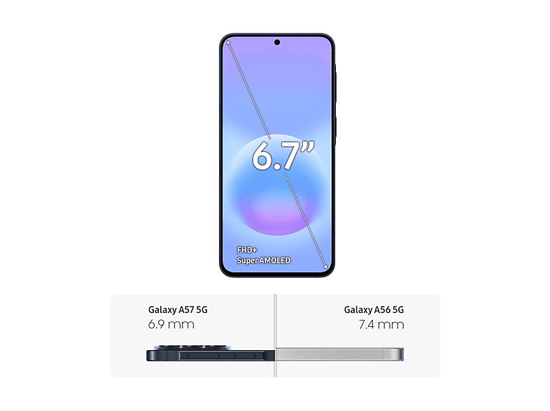 SAMSUNG Galaxy A57 — Smartphone, 256 GB, 8 GB RAM, 5000 mAh, Azul Oscuro