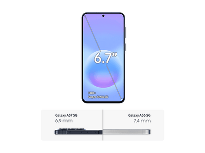 SAMSUNG Galaxy A57 — Smartphone, 256 GB, 8 GB RAM, 5000 mAh, Azul Oscuro