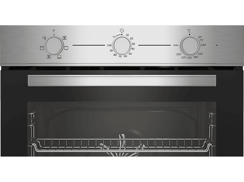 BEKO BBSE12120XD — Pack Horno + Placa, 59 cm, Inox, Horno Multifunción, 72 l