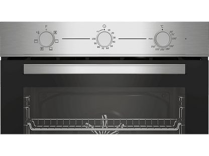 BEKO BBSE12120XD — Pack Horno + Placa, 59 cm, Inox, Horno Multifunción, 72 l