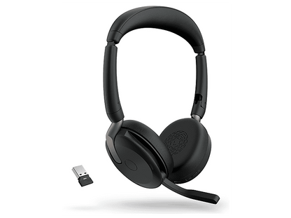 JABRA — Auriculares de oficina, Circumaurales, Bluetooth, Negro, Evolve2 65 Flex JABRA
