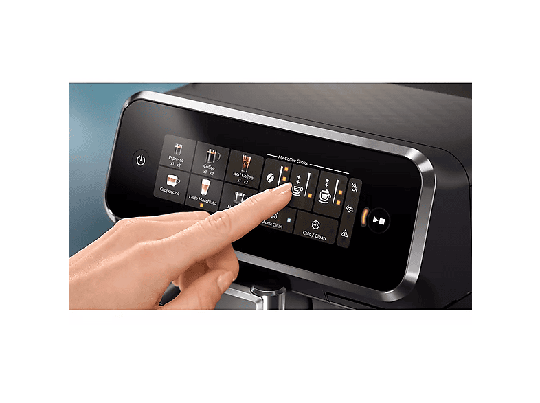 PHILIPS 3300 Series EP3321/40 — Cafetera superautomática, 1500 W, Negro, Tecnología AquaClean, 2 tazas