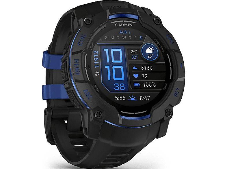 GARMIN Instinct 3 — Smartwatch, Aluminio, Negro, Polímero reforzado con fibra de vidrio (GFRP, Glass Fiber Reinforced Polymer)