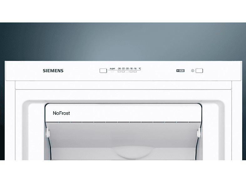 SIEMENS GS29NVWEP — Congelador vertical, 1610 mm, Blanco, 200 l