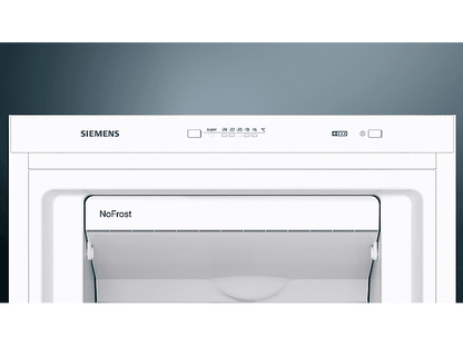SIEMENS GS29NVWEP — Congelador vertical, 1610 mm, Blanco, 200 l