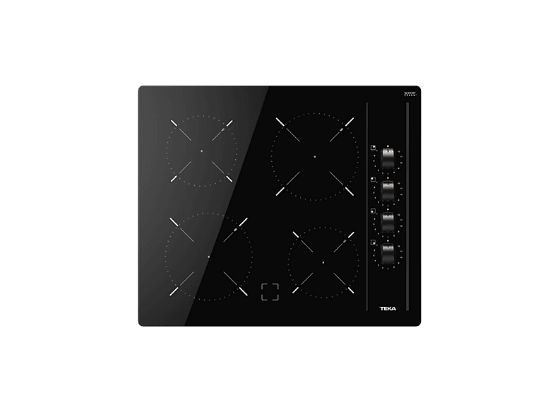 TEKA TBC 64000 XFL — Placa vitrocerámica, Zona grande 18 cm, 60 cm, Negro, 4 zonas