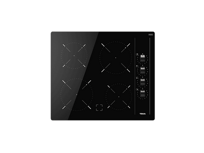 TEKA TBC 64000 XFL — Placa vitrocerámica, Zona grande 18 cm, 60 cm, Negro, 4 zonas