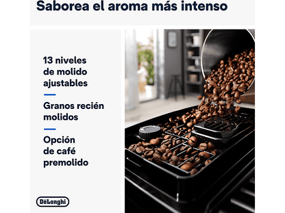 DE LONGHI — Cafetera superautomática, 1450W, De'Longhi Magnifica Start Milk, ECAM220.80.SB, 15bar