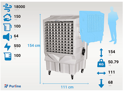 PURLINE — Climatizador evaporativo, Blanco, RAFY 300 PURLINE