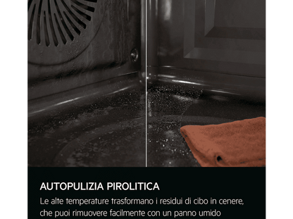 AEG Series 6000 OR6PB51WSB — Horno a vapor, Integrable, Pirolítico, 596 mm, Negro