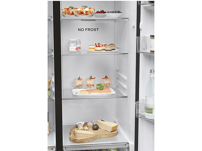 HAIER 34005237 — Frigorífico americano, Altura 1775 mm, Negro, No Frost, Dinámico (con ventilador)