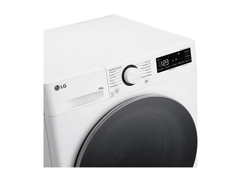 LG F4WR6010A1W.ABWQPES — Lavadora carga frontal, 10 kg, 12 programas, Inox, 1400 rpm