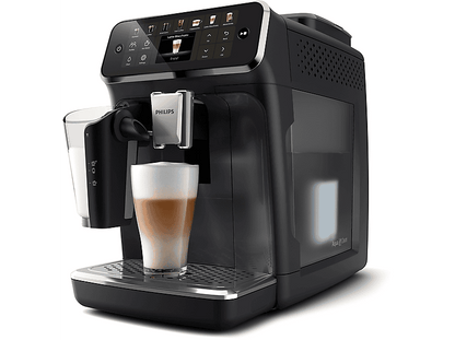 PHILIPS EP4441/50 — Cafetera superautomática, Negro, LatteGo, SilentBrew, 20 Bebidas