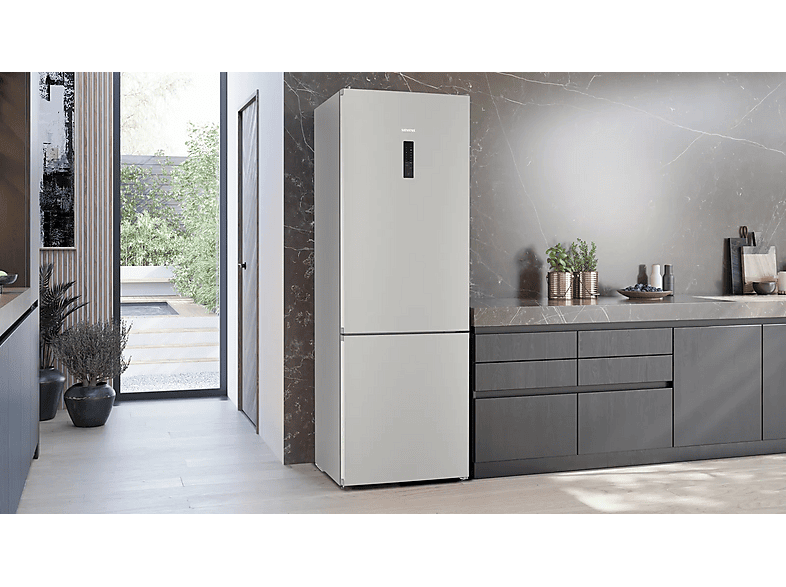 SIEMENS iQ300 KG49NXIDF — Frigorífico combi, Altura 203 mm, No Frost, Capacidad 440 l, Stainless steel