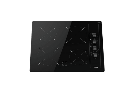 TEKA TBC 64000 XFL — Placa vitrocerámica, Zona grande 18 cm, 60 cm, Negro, 4 zonas