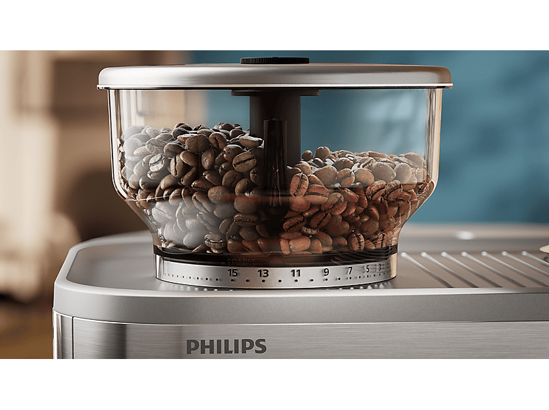 PHILIPS Barista Brew PSA3228/01 — Cafetera express, Molinillo integrado, Prensador calibrado premium, doble container de café, Capacidad 2,3l