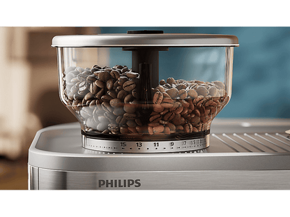 PHILIPS Barista Brew PSA3228/01 — Cafetera express, Molinillo integrado, Prensador calibrado premium, doble container de café, Capacidad 2,3l