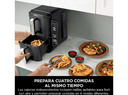 NINJA SL300EU — Freidora de aire, 2470 W, Negro, 7.6 l dividido en 2 bandejas
