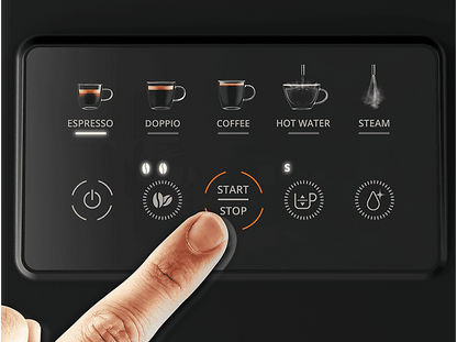 KRUPS My Coffee EA201B — Cafetera superautomática, Táctil, Molinillo, Compacta, Gris