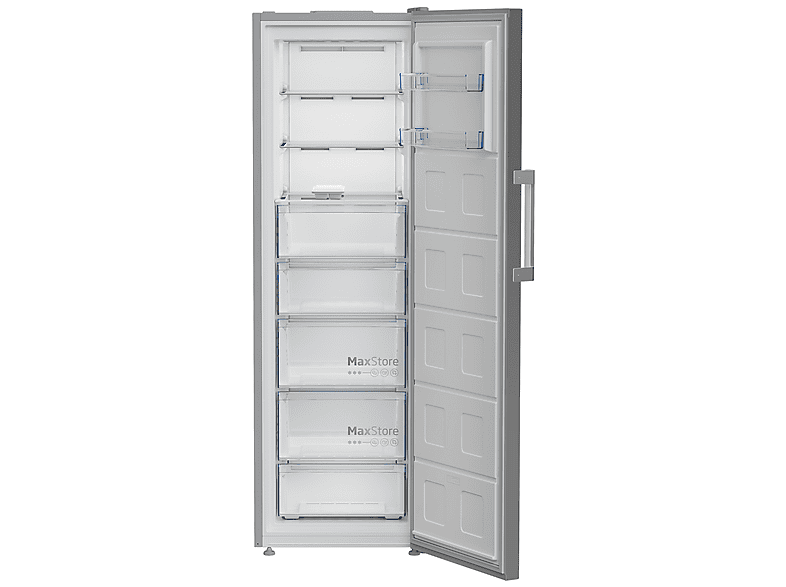 BEKO B3RFNE314XB — Congelador vertical, 186,5 cm, 313 l, Color Inox