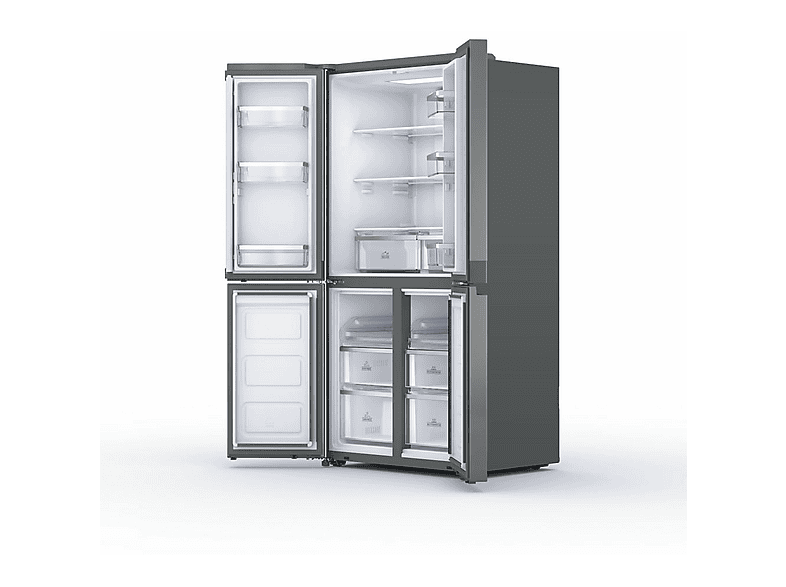 HOTPOINT HAQ9 E2L EF — Frigorífico Multipuerta, Altura 197,6 mm, Grey, No Frost, Dinámico (con ventilador)