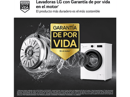 LG F4X1009NWK — Lavadora carga frontal, 9 kg, 10 programas, 1400 rpm, AI Direct Drive™