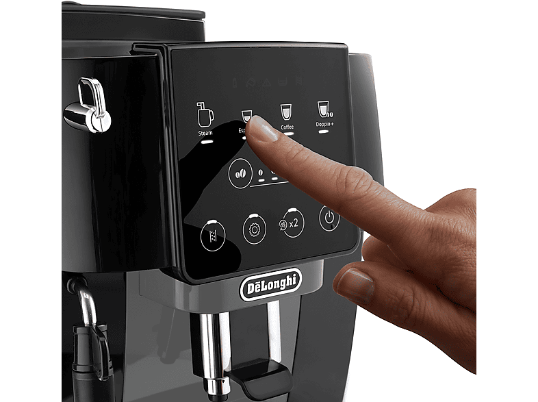DE LONGHI — Cafetera superautomática, Vaporizador, 1450 W, Negro, De'Longhi Magnifica Start ECAM220.21.BG