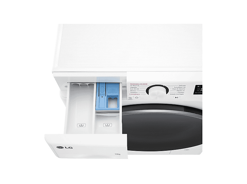 LG F4WR6010A1W.ABWQPES — Lavadora carga frontal, 10 kg, 12 programas, Inox, 1400 rpm
