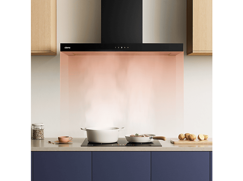 CIARRA CBCB9102 — Campana Decorativa, 4 velocidades, 650 m³/h, 900 mm, Negro