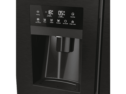 HAIER 34005237 — Frigorífico americano, Altura 1775 mm, Negro, No Frost, Dinámico (con ventilador)