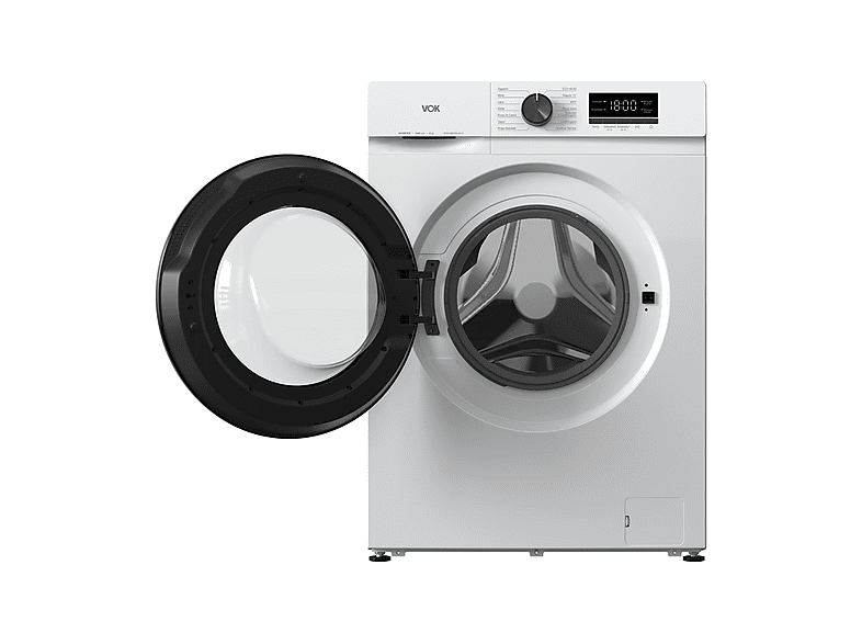VOK EVW-8BAWL2412 — Lavadora carga frontal, 8 kg, 14 programas, Blanco, Motor Inverter