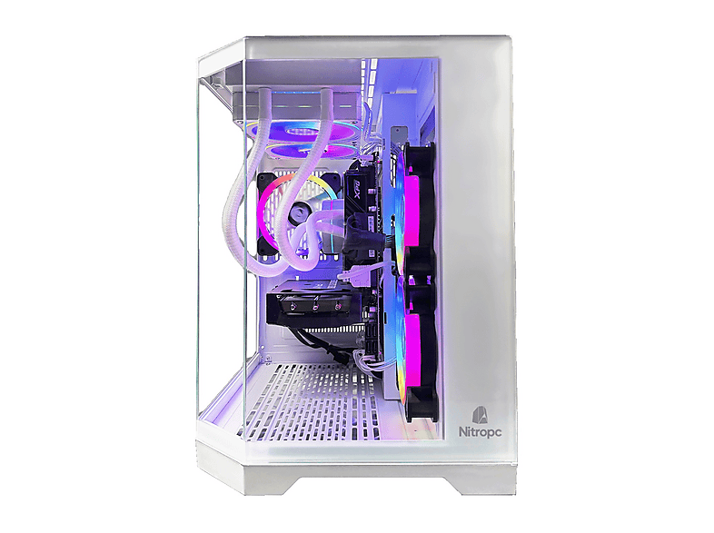 NITROPC Avanzado — PC Gaming, 16 GB RAM, 1 TB SSD, Blanco, AMD Ryzen 5 5600X (6 núcleos