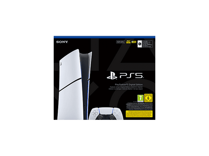 SONY PS5 Slim Digital Edition — Consola, 825 GB SSD, Blanco, 4K, 1 mando
