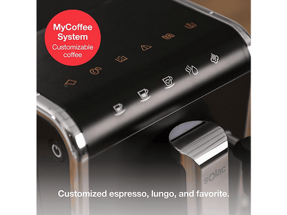 SOLAC LA7617 — Cafetera Espresso, 1470 W, 20 bar, 2 tazas, Plata Oscuro