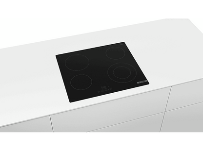 BOSCH PKF611BB8E — Placa vitrocerámica, Vitrocerámica, Eléctrica, Negro, 4 zonas