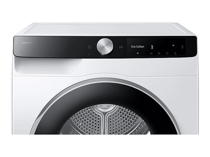 SAMSUNG DV90DG6845LKU3 — Secadora bomba de calor, Eléctrico, 9 kg, 4 programas, Blanco