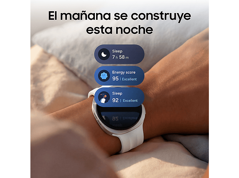 SAMSUNG Galaxy Watch9 BT 44 mm — Smartwatch, 32 GB, 2 GB RAM, Plata, 1.5"