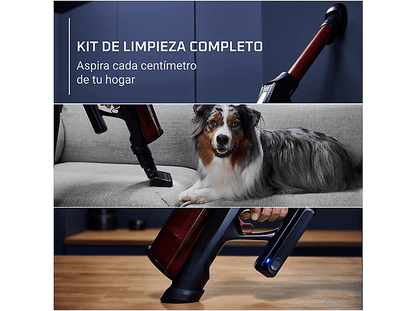 ROWENTA RH9A73 X - Force Flex 13.60 Animal Care — Aspirador escoba, 380 W, 0.65 L, Multisuperficie, Rojo