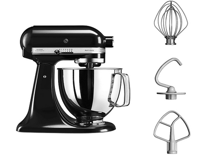 KITCHENAID 5KSM125EOB — Robot amasador, 300W, 4.8L, Negro