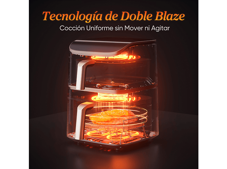 COSORI Turbo Tower Pro Smart™ Chef Edition — Freidora de aire, 2630 W, Negro, Doble Resistencia, 10.8 l