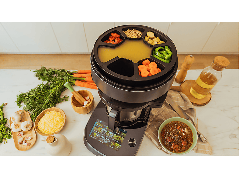 CECOTEC Mambo CooKing Total Gourmet — Robot de cocina, 2200W, Dispensador, Autolimpieza, Inox