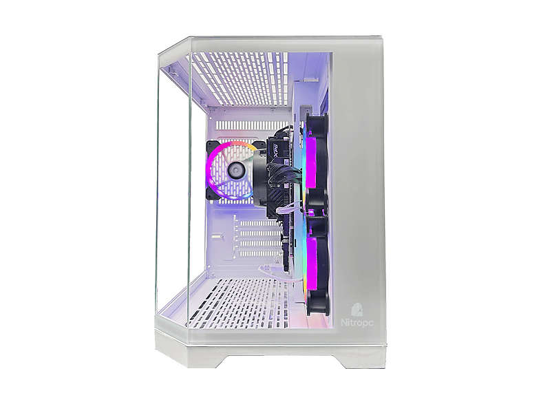 NITROPC Avanzado — PC Gaming, 16 GB RAM, 480 GB SSD, Blanco, AMD Ryzen 5 3400G (4 núcleos