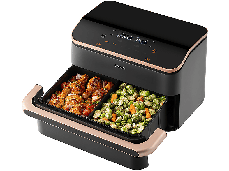 COSORI KOSP0027EUN DUAL BLAZE TWINFRY 10L — Freidora de aire, 2800 W, Negro