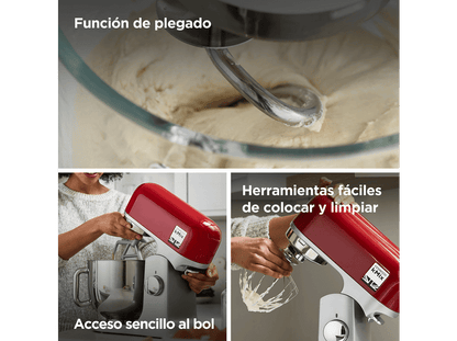 KENWOOD- — Robot de cocina, 1000 W Bol de 5 l, Rojo, Kenwood kMix KMX750RD, Amasadora de repostería